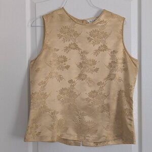 Vintage gold silk blouse - size M